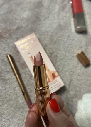 Набір для губ charlotte tilbury mini lipstick & liner set (pillow talk fair)