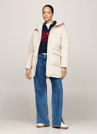 Тепла куртка пуховик tommy hilfiger dw18842-bds