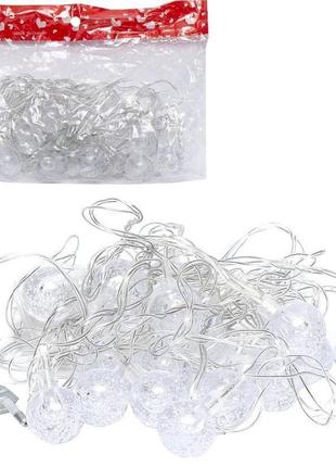 Гирлянда электрическая "шарики объемные" rj-16 led 20 лампочек, мультицвет 3,5м