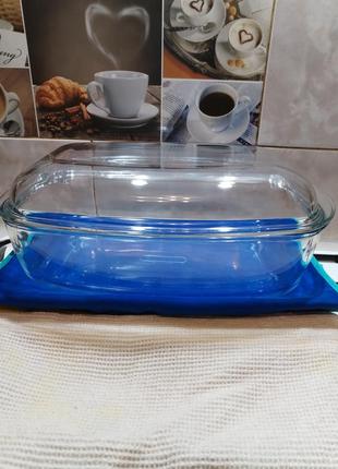 Форма скляна pyrex з кришкою