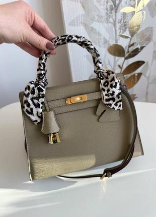 Преміальна шкіряна сумка в стилі hermes kelly