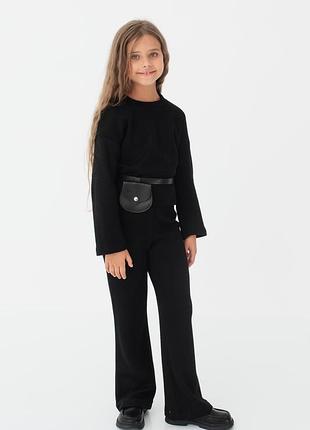 Ангоровый костюм для девочки с сумкой поясом