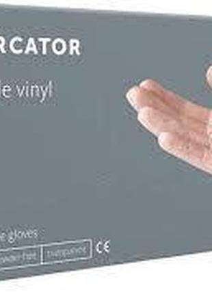 Рукавички вінілові неприпудрені mercator одноразові simple vinyl powder free m 100 шт