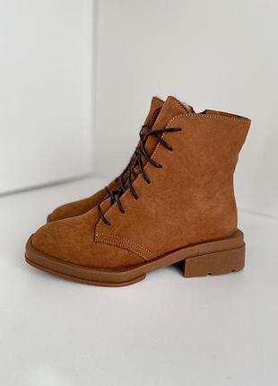 Зимние ботинки / ботинки натуральная кожа / кожаные зимние зимние ботинки / нубук