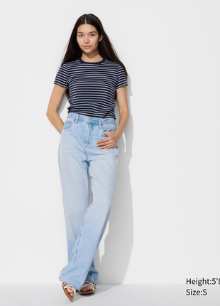 Футболка uniqlo м'яка, в рубчик, в смужку2 фото
