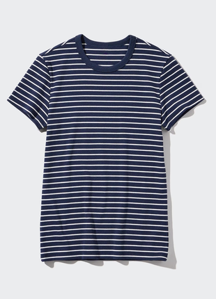 Футболка uniqlo м'яка, в рубчик, в смужку3 фото