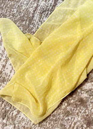💛платок желтый в горох