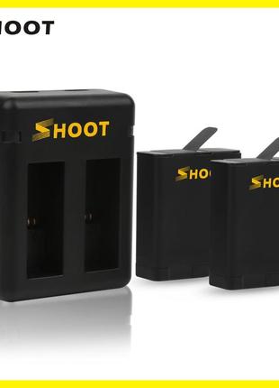 Комплект от shoot - 2 шт аккумулятор ahdbt-501 (aabat-001) + зарядное gopro hero 5, 6, 7 (код xtgp374)