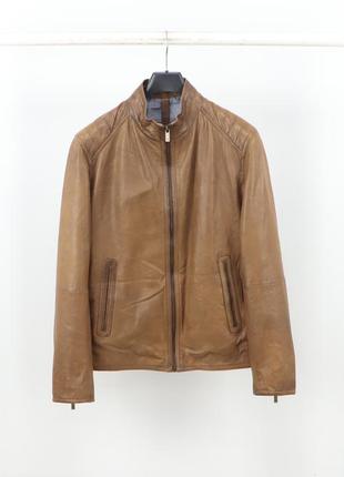 Мужская кожаная куртка massimo dutti