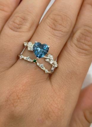 Комплект каблучок 17р, срібло