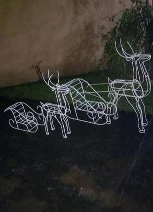 Каркас новогоднего оленя