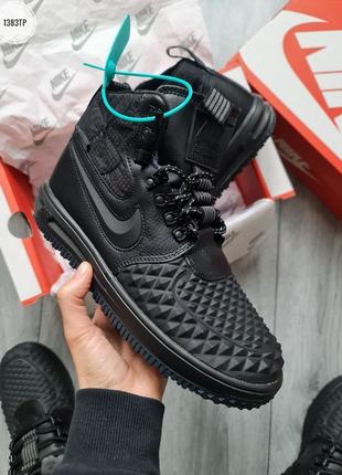 Зимові чоловічі кросівки nike air force lf1 duckboot 17 black  winter ❄️
