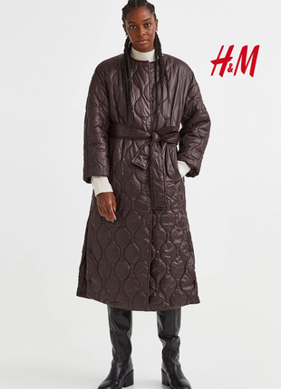 Преміум стьобане пальто плащ куртка демісезон h&m