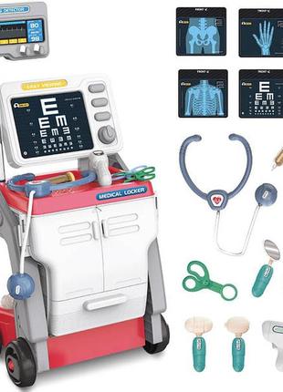 Ігровий набір лікаря візок (16 предметів