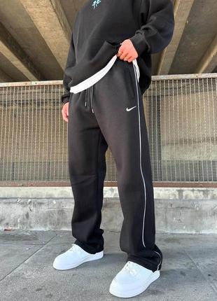 Зимние мужские спортивные штаны на флисе nike