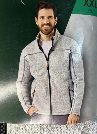 Чоловіча тепла кофта толстовка на блискавці з хутром тедді parkside, xxl