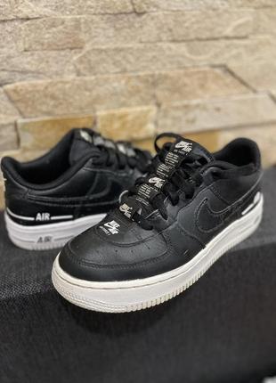 Кроссовки черные nike air force 1 натуральная кожа оригинал