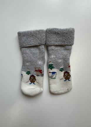 Новогодние теплые махровые носки h&m