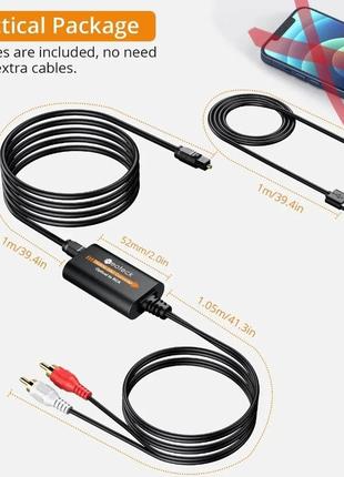 Конвертер spdif-rca 192 кгц, перетворювач цифрового в аналоговий