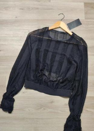 Чорна  кофта в сітку zara