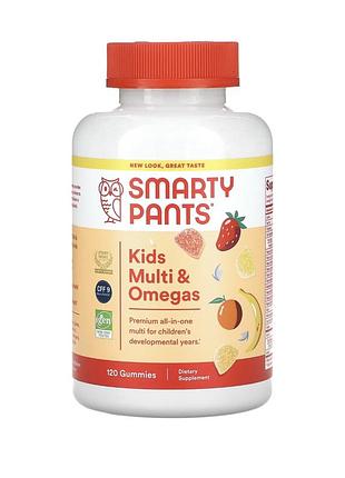 Smarty pants мультивітаміни з омега-3 зі смаком полуниці, банана, апельсина і лимона, 120 жувальних мармеладок