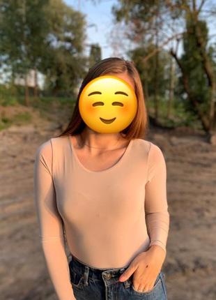 Бежевый боди кофта бодик