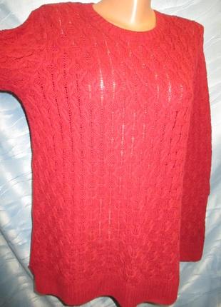 Напіввер бордовий візерунковий в'язання котон, 12/14р