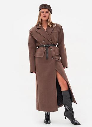 Пальто теплое на пуговицах