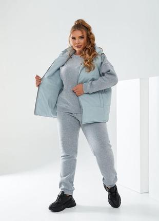 Костюм трійка жилетка + костюм на флісі, 4 кольори