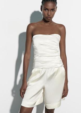 Топ корпус атласный сатин р. xl zara