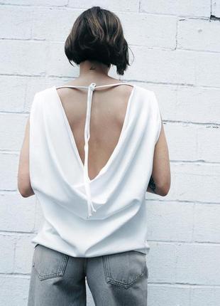 Топ из плотного хлопка р.м zara