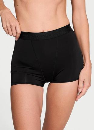 Трусики victoria’s secret оригинал трусы высокие черные шортики лого резинка