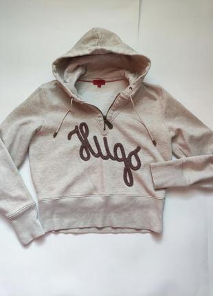 Утеплений укорочений худі , світшот з капюшоном hugo boss