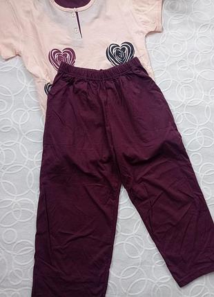 Пижама бриджи футболка