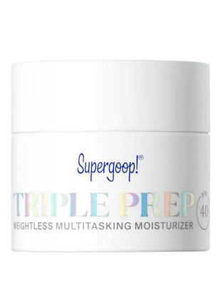 Зволожуючий крем з spf supergoop triple prep multitasking moisturizer spf 40 10 мл