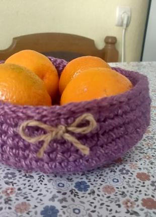 Органайзер из джута сиреневого цвета