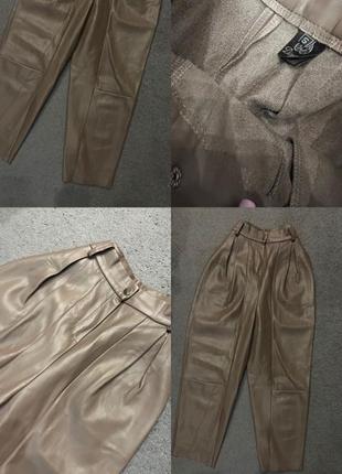 Штани з еко шкіри  в красивому кольорі мокко