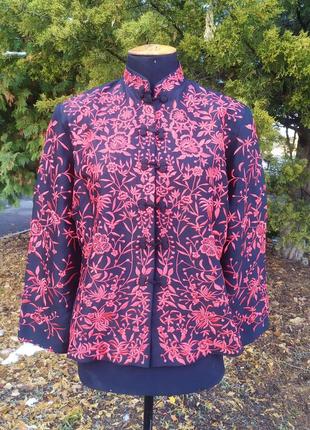 Пиджак жакет в китайском стиле. шелк натуральный