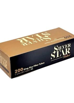 Гильзы silver star carbon&copper long (коричневые с углем)