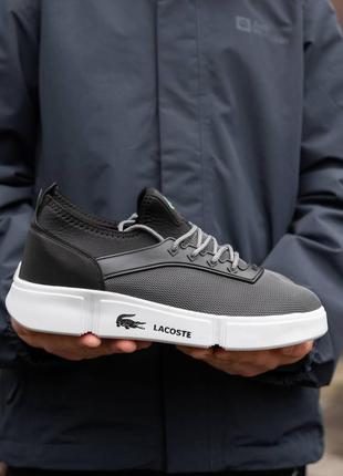 Чоловічі кросівки l*coste  black silver