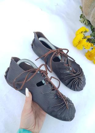 Уникальные оригинальные кожаные средневековые кельтские хиппи бохо сандалии балетки на...