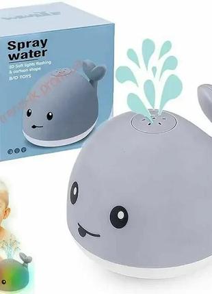 Іграшки для ванної для дітей "кит фонтан" mini whale fountain плавальні іграшки для купання малюків4 фото
