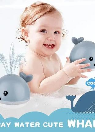 Игрушки для ванной для детей "кит фонтан" mini whale fountain плавающие игрушки для купания малышей