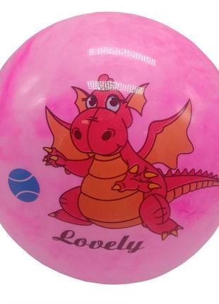 М'ячик дитячий "динозавр" rb2201 гумовий, 60 грам рожевий