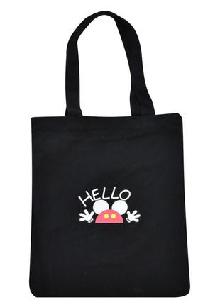 Екосумка шоппер bambi yz4711-4-5 1 відділення  чорний