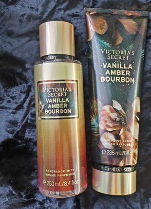 Мист и лосьон vanilla amber bourbon victoria's secret оригинал