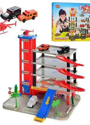 Детский большой паркинг-гараж с машинками (0845)