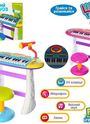 Детский синтезатор-пианино на ножках со стульчиком limo toy bb383bd (2 цвета)