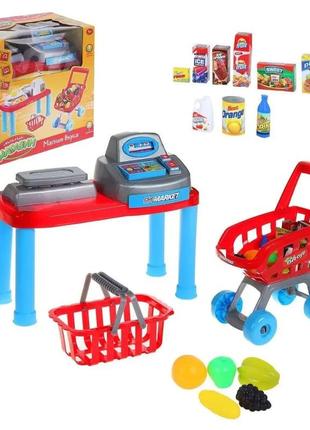 Детский игровой магазин (супермаркет) с тележкой (668 g)