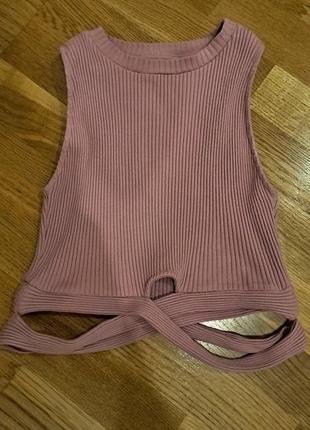 Топ пильна троянда в рубчик